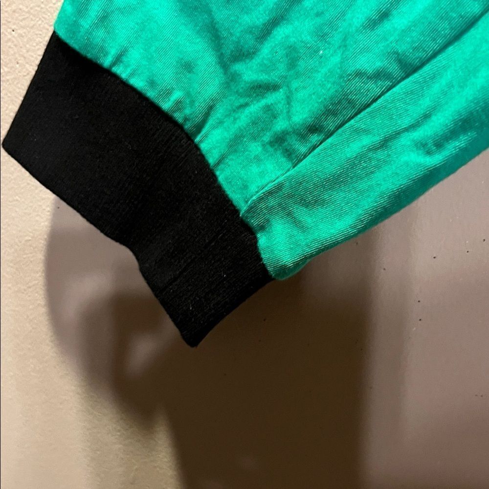DG2 by Diane Gilman Floral Print Sweatshirt - Teal and Black - Picture 4 of 10